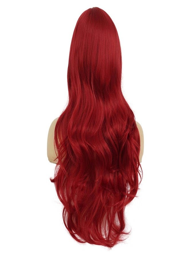 Dai Cloud Long Red Wigs for Women Curly Wavy Side Part Wig Synthetic Hair Replacement Party Halloween Costume Wig - Image 5